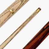 PRO147 Pearl Series A Hand Spliced 2 Piece 57 Inch Snooker Pool Cue with Smooth Premium Ash Shaft and Ebony Style Butt with 9.5mm Pro Leather Tip