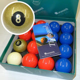 Exclusive 2" Aramith Premier GOLDEN 8 BALL Edition Red & Blue Pool Balls