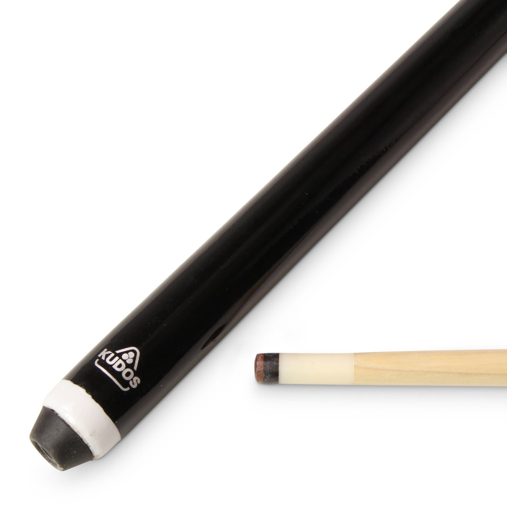 Kudos 54 Inch BLACK BUTT Economy 2pc Snooker Cue with 11mm Screw Tip