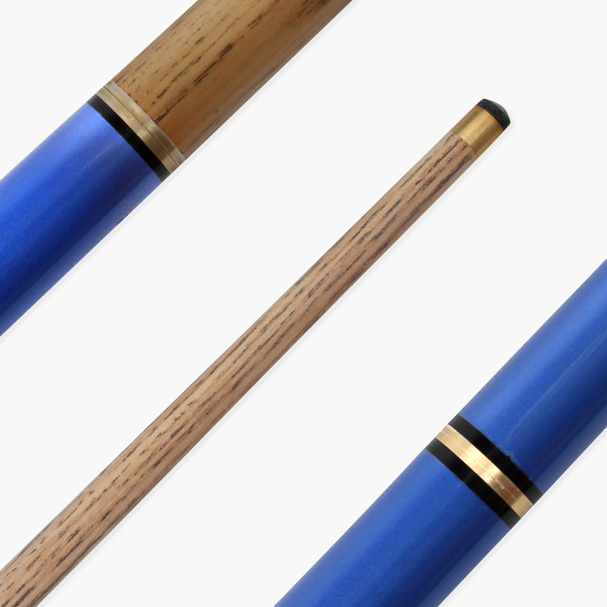 Jonny 8 Ball 57 Inch BLUE TRIAD 3 Section Ash Pool Snooker Cue WITH SOFT CASE