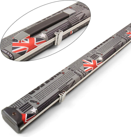 1 Piece UNION JACK DARK Professional Aluminium Snooker Cue Case – Holds 2 Cue - Tomahawk