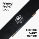 PRO147 Pearl Series D 57 Inch 3/4 Jointed Snooker Pool Cue and Case Set 9.5mm Pro Tip