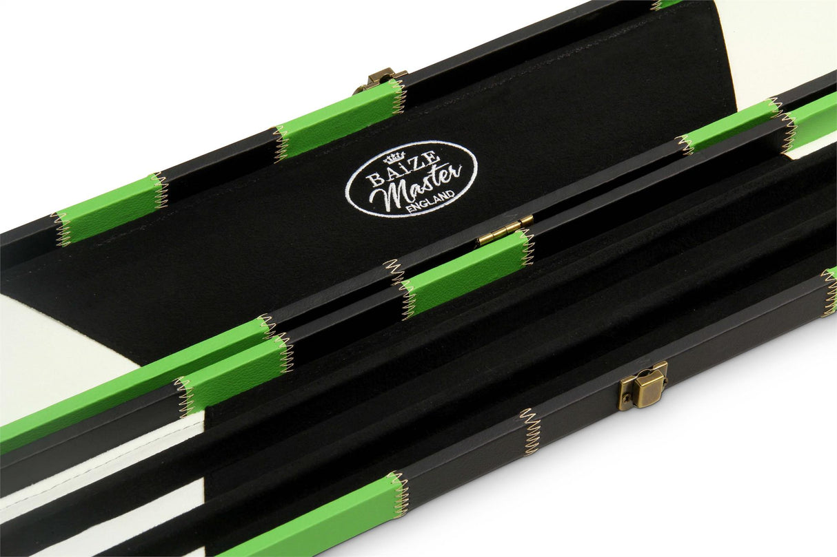 Baize Master 1 Piece Wide Patch Snooker Pool Cue Case with Plastic Ends - Holds 3 Cues