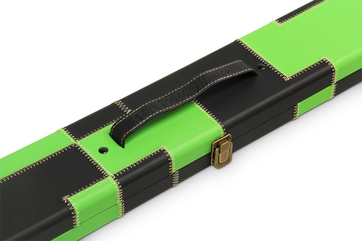 Baize Master 1 Piece Wide Patch Snooker Pool Cue Case with Plastic Ends - Holds 3 Cues