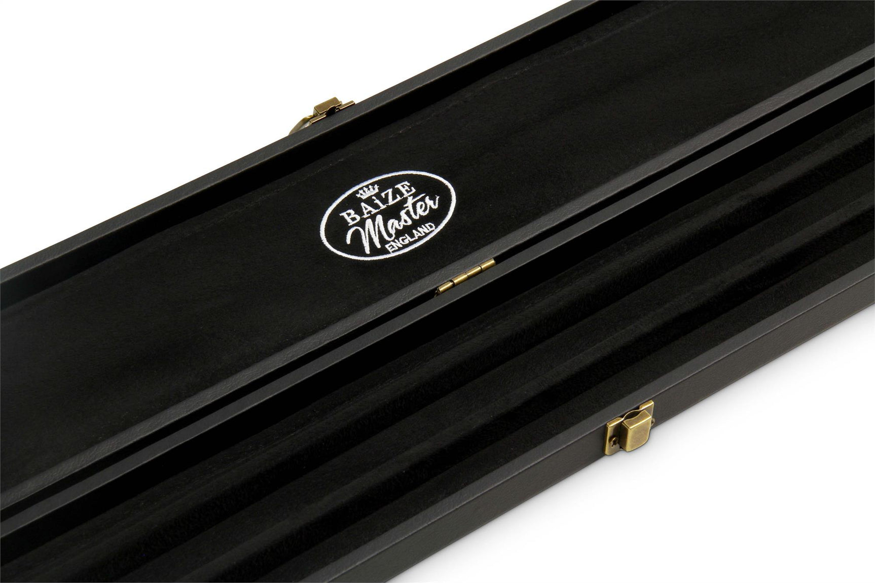 Baize Master 1pc WIDE PLAIN BLACK Pool Snooker Cue Case with Plastic Ends - Holds 3 Cues