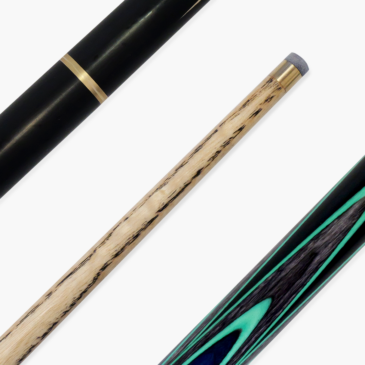 Baize Master Blue Admiral Limited-Edition 57 Inch ¾ Joint Professional Ash Snooker Pool Cue 9.5mm Tip with Hand Fitted PRO SPIN Medium Tip - Hand Finished in the UK by Cue Care Jim using Lynch’s Cue Balm