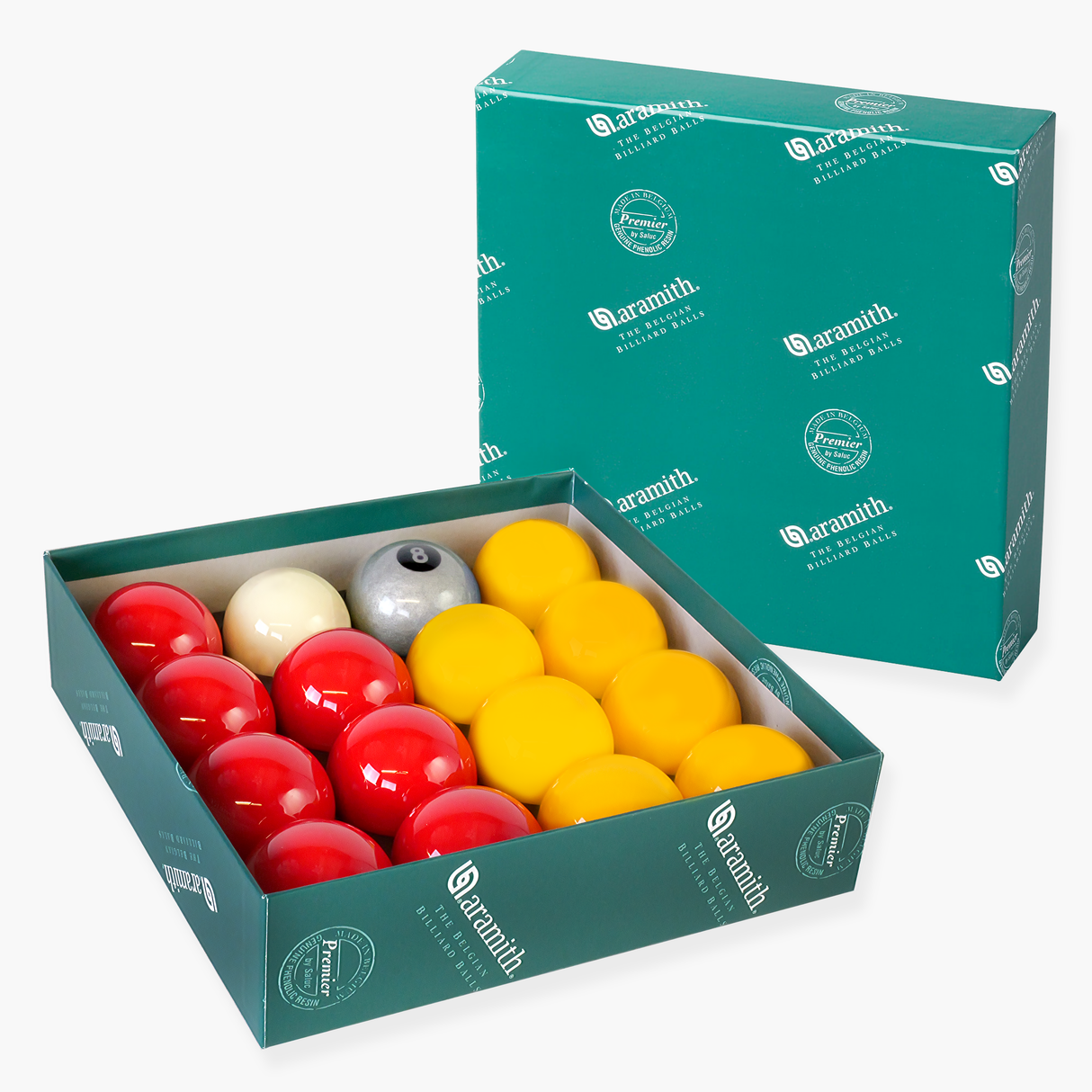 EXCLUSIVE! Aramith Premier SILVER 8 BALL Edition RED & YELLOW Pool Balls