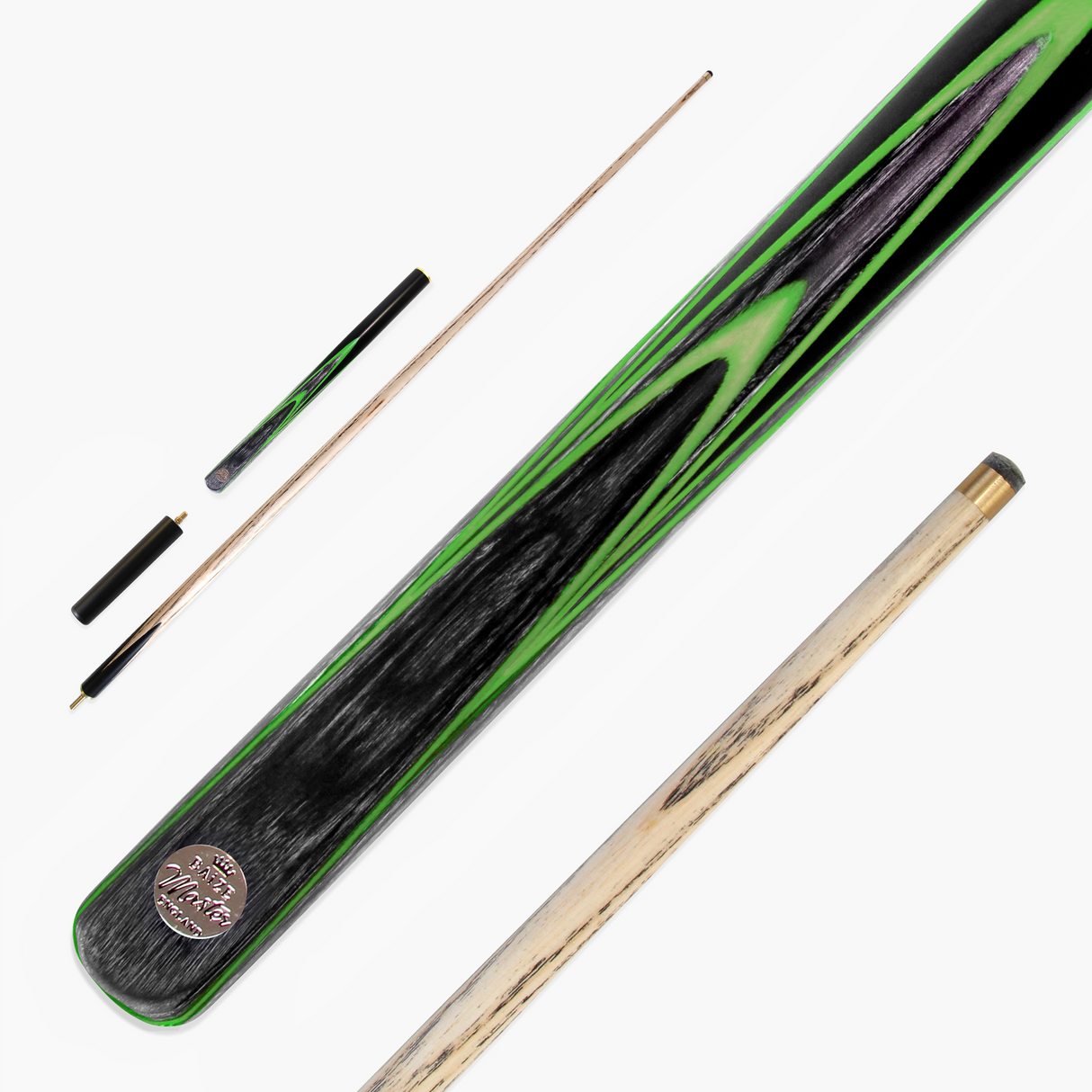 G14 Baize Master GREEN EMPEROR 57 Inch 3/4 English 8 Ball Pool Cue with 8.5mm Tip