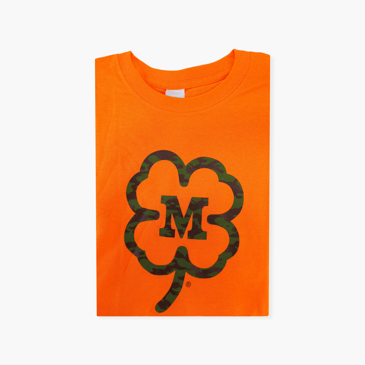 McDermott Camo Logo Short Sleeve T Shirt - Orange