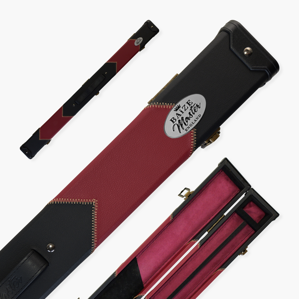 Baize Master Deluxe ARROW 2 Piece Snooker Pool Cue Case with Matching Colour Interior