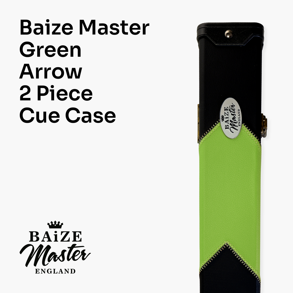 Baize Master Deluxe ARROW 2 Piece Snooker Pool Cue Case with Matching Colour Interior