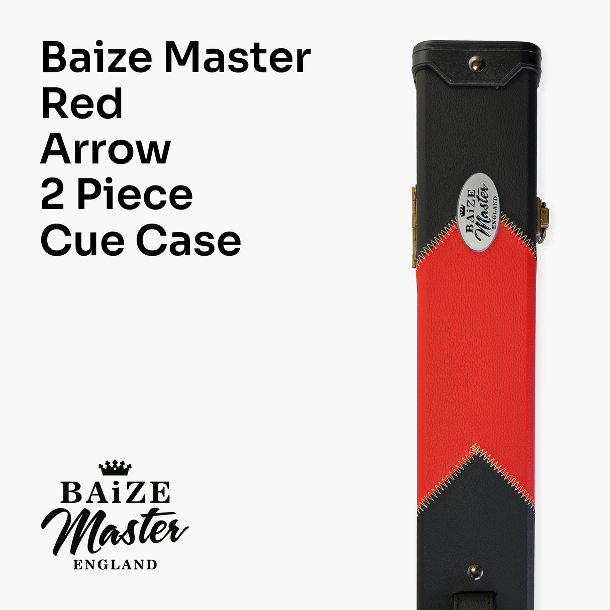 Baize Master Deluxe ARROW 2 Piece Snooker Pool Cue Case with Matching Colour Interior