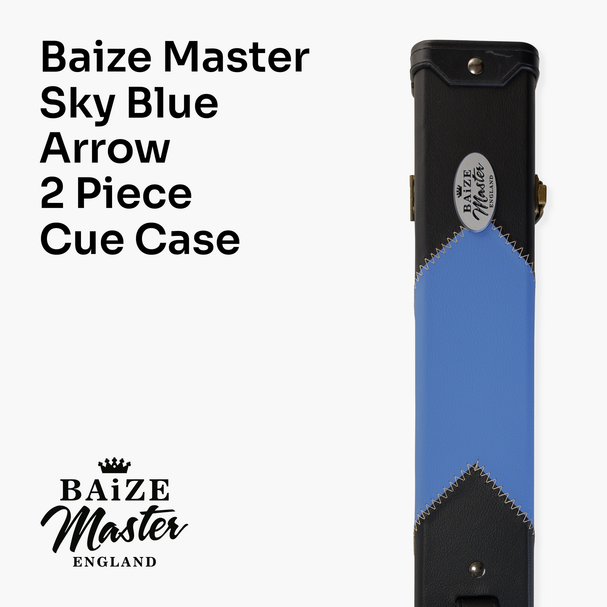 Baize Master Deluxe ARROW 2 Piece Snooker Pool Cue Case with Matching Colour Interior