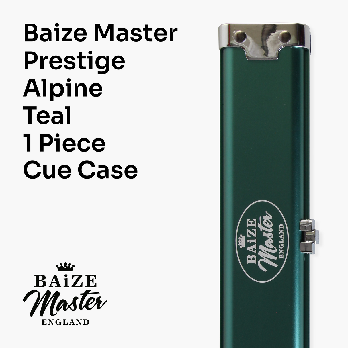 Baize Master Prestige One Piece Luxury Snooker Pool Cue Case - Holds 2 Cues