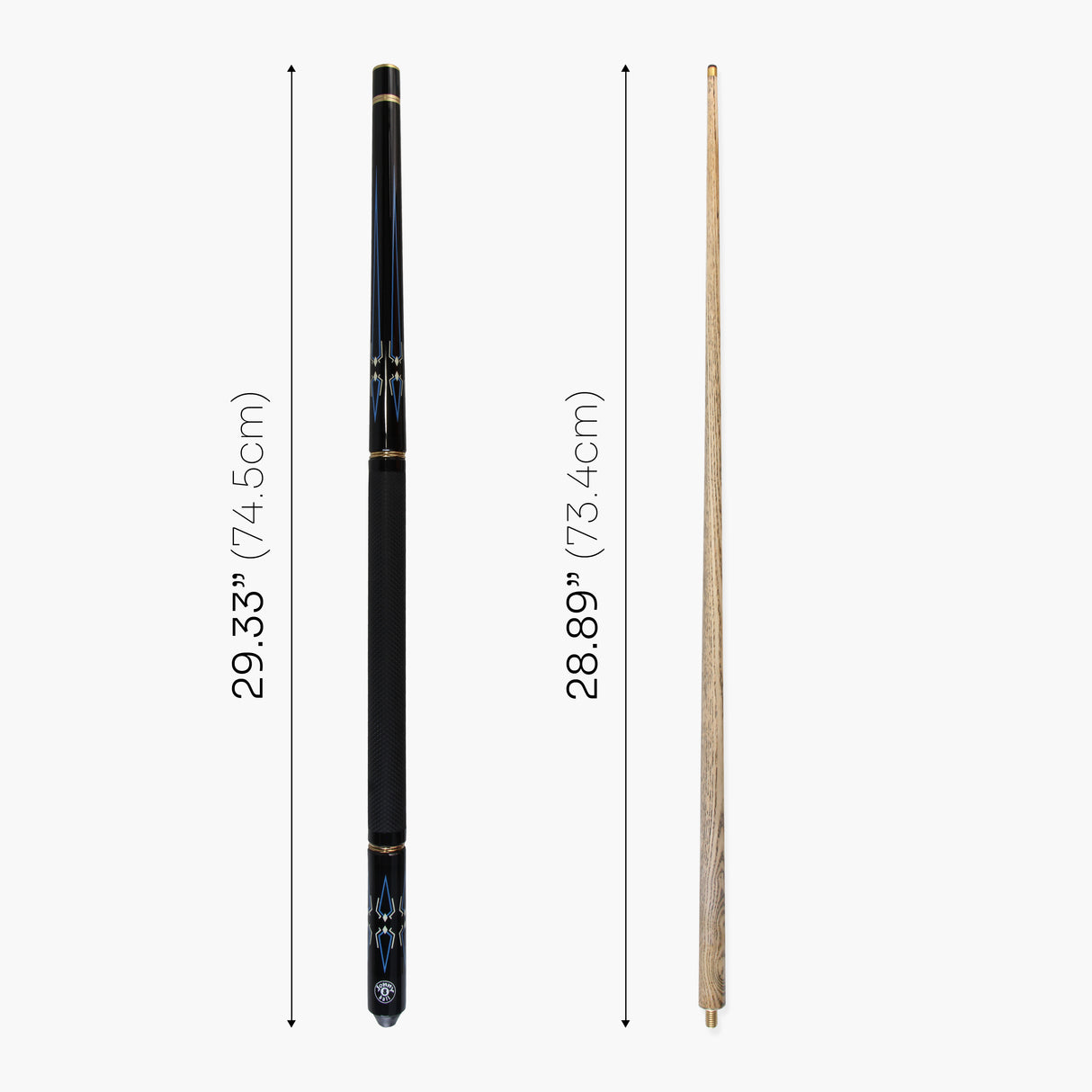 Jonny 8 Ball BLUE INCA 10mm Tip, Adjustable 4 Piece Ash Pool Cue shorten to 45"