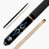 Jonny 8 Ball BLUE INCA 10mm Tip, Adjustable 4 Piece Ash Pool Cue shorten to 45"