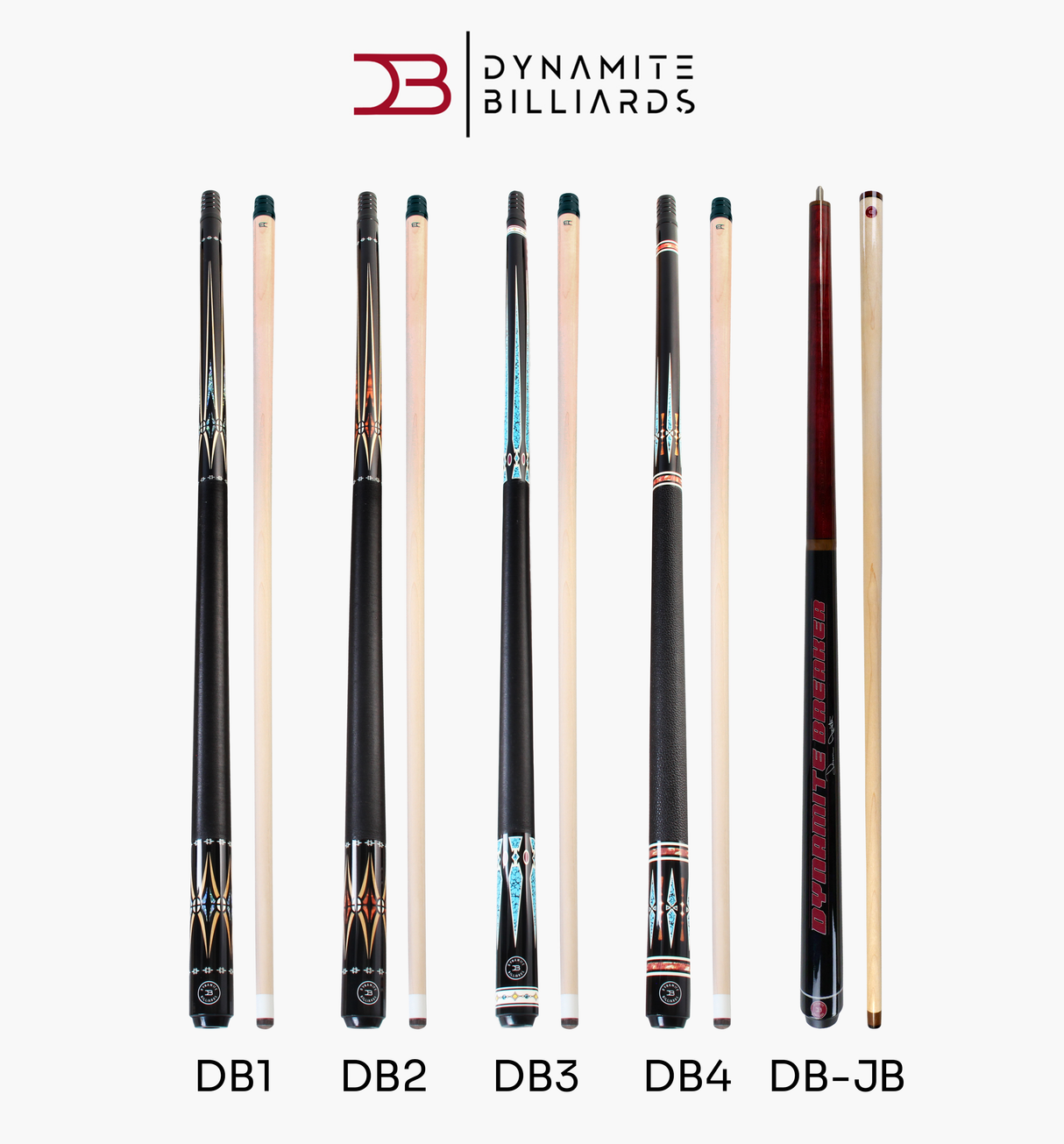 Darren Appleton Signature Series Dynamite Breaker 3 Piece American Pool Break Jump Cue with 13mm Phenolic Tip