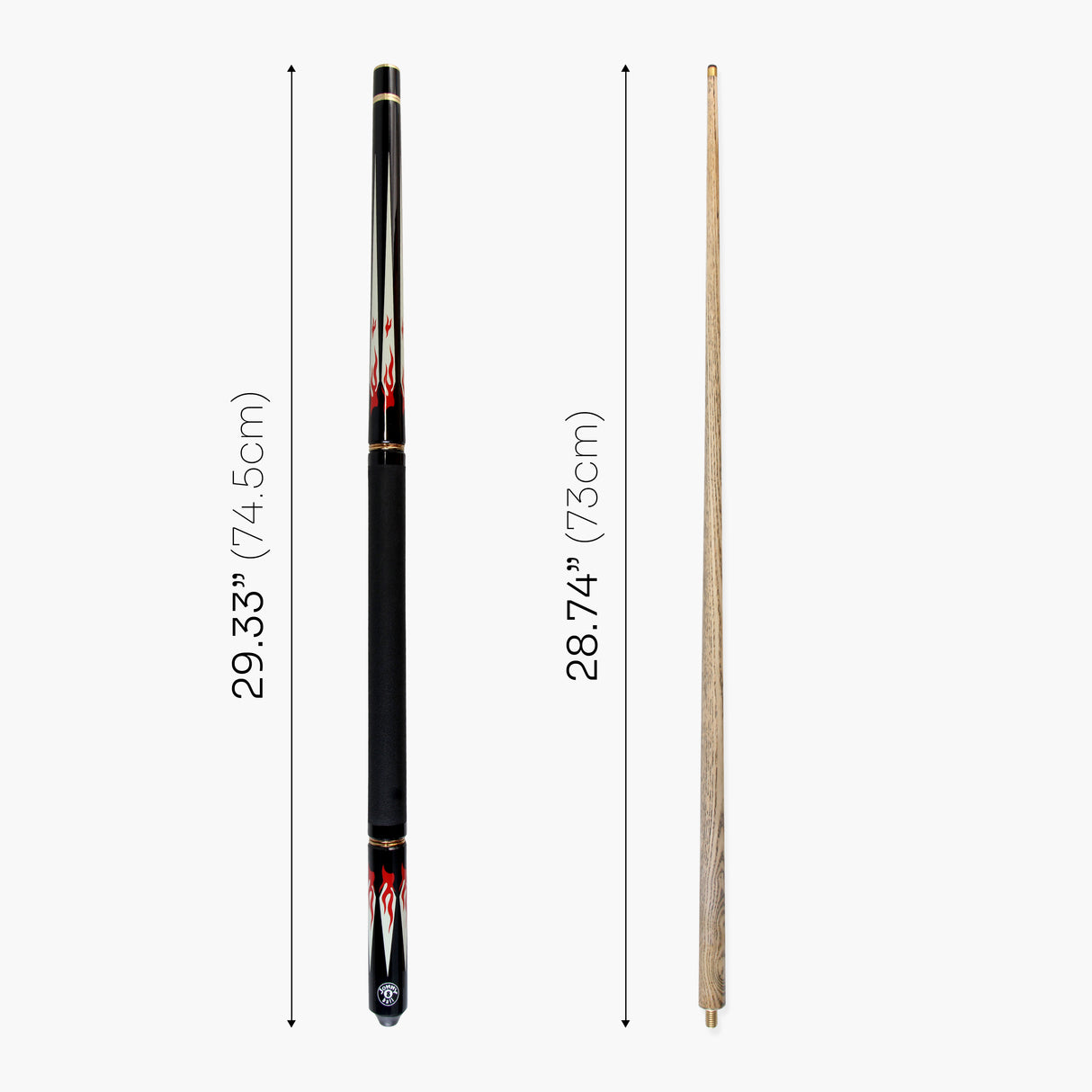 Jonny 8 Ball 57 Inch Adjustable 4 Piece Pool Cue 8mm Tip - Shorten to 45 Inch