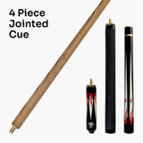 Jonny 8 Ball 57 Inch Adjustable 4 Piece Pool Cue 8mm Tip - Shorten to 45 Inch