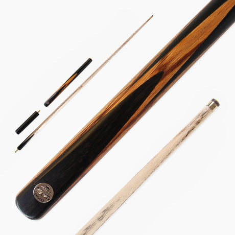 BAIZE MASTER Limited Edition Gold Series 57 Inch ¾ Jointed Professional English Pool Cue 8.5mm with hand-fitted Medium Pro Tip – Polished and finished locally in the UK!