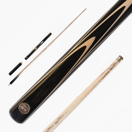 BAIZE MASTER Limited Edition Gold Series 57 Inch ¾ Jointed Professional English Pool Cue 8.5mm with hand-fitted Medium Pro Tip – Polished and finished locally in the UK!