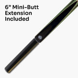 Baize Master CRUCIBLE 57 Inch 2 Piece Centre Joint Ash Snooker Pool Cue with 9.5mm Tip + Mini Butt Extension