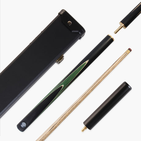 Jonny 8 Ball Sniper 3/4 Pool Cue and Case Set 8mm Tip with Black Hard Case + Mini Butt