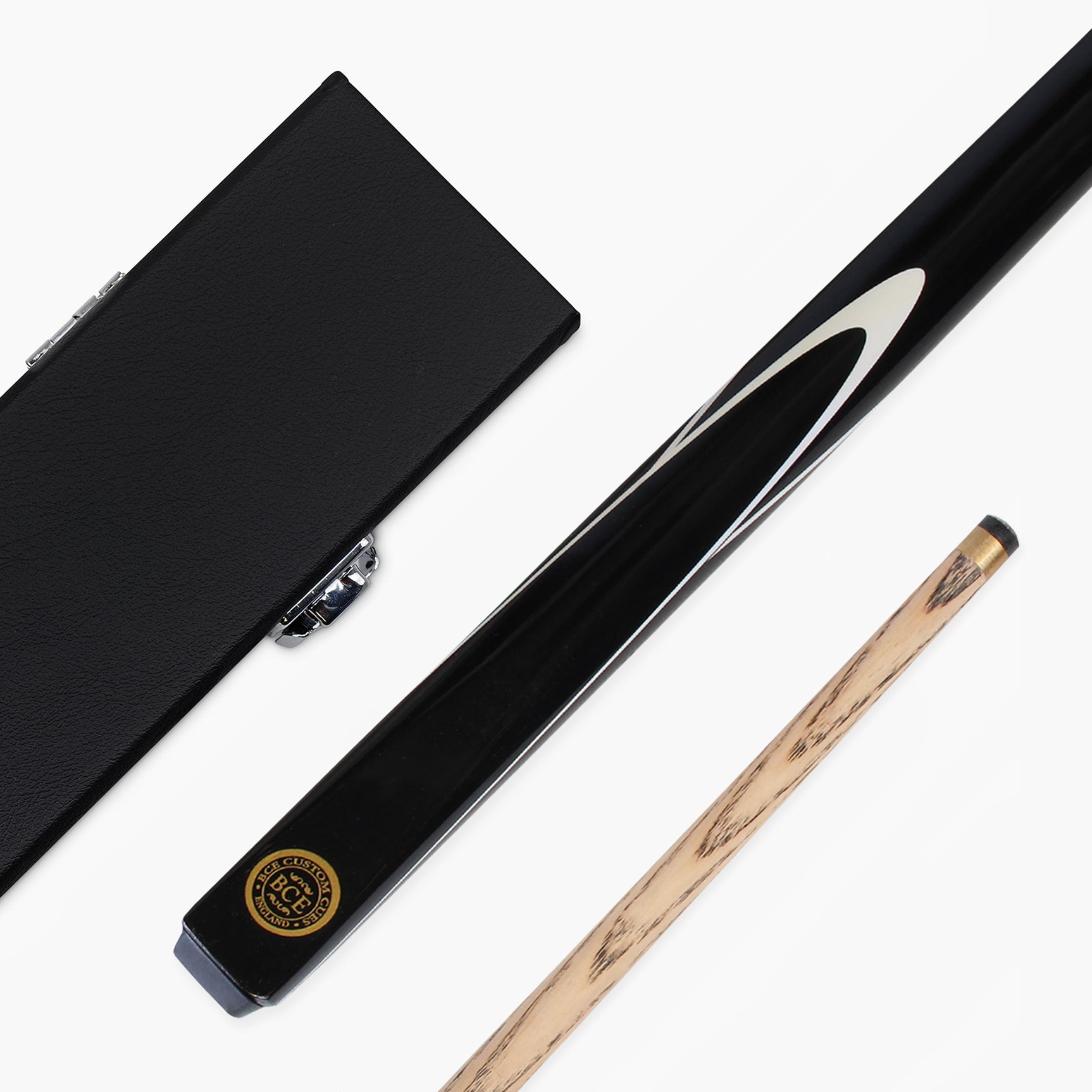 BCE Ronnie O’Sullivan GREY ELEGANCE 57 Inch 2 Piece Snooker Pool Cue and Hard Case Set 9.5mm Tip