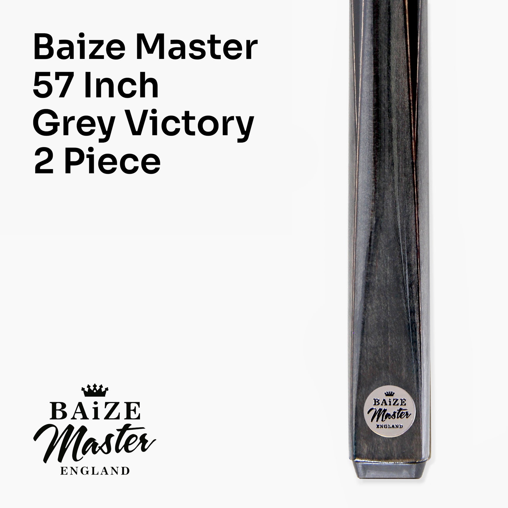 Baize Master VICTORY 57 Inch 2 Piece Ash Snooker Pool Cue with 9.5mm Layered Tip