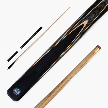 Baize Master 3/4 CRUCIBLE Hand Spliced 57 Inch Ash Snooker Pool Cue with 9.5mm Tip + Mini Butt Extension