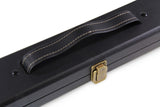 Baize Master 3/4 Deluxe BLACK AND SILVER CHEQUERED Snooker Cue Case with Plastic Ends and Metal Badge