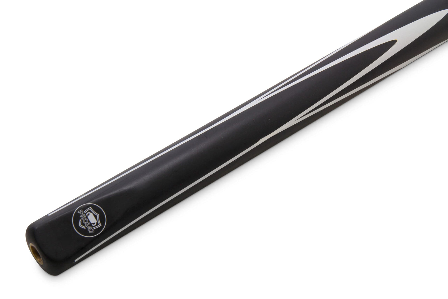 PRO147 Black & White STRIKER 57 Inch 3/4 Snooker Pool Cue with 9.5mm Tip - Mini Butt Included