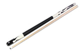 Jonny 8 Ball FLAME 58 Inch 2 Piece Snooker Pool Cue with Maple Shaft 11mm Tip