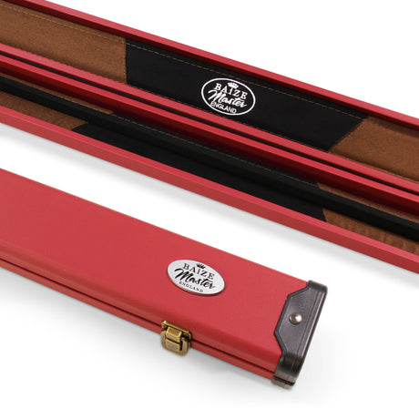 Baize Master 2 Piece Deluxe Snooker Pool Cue Case with Plastic Ends - Coloured Interior