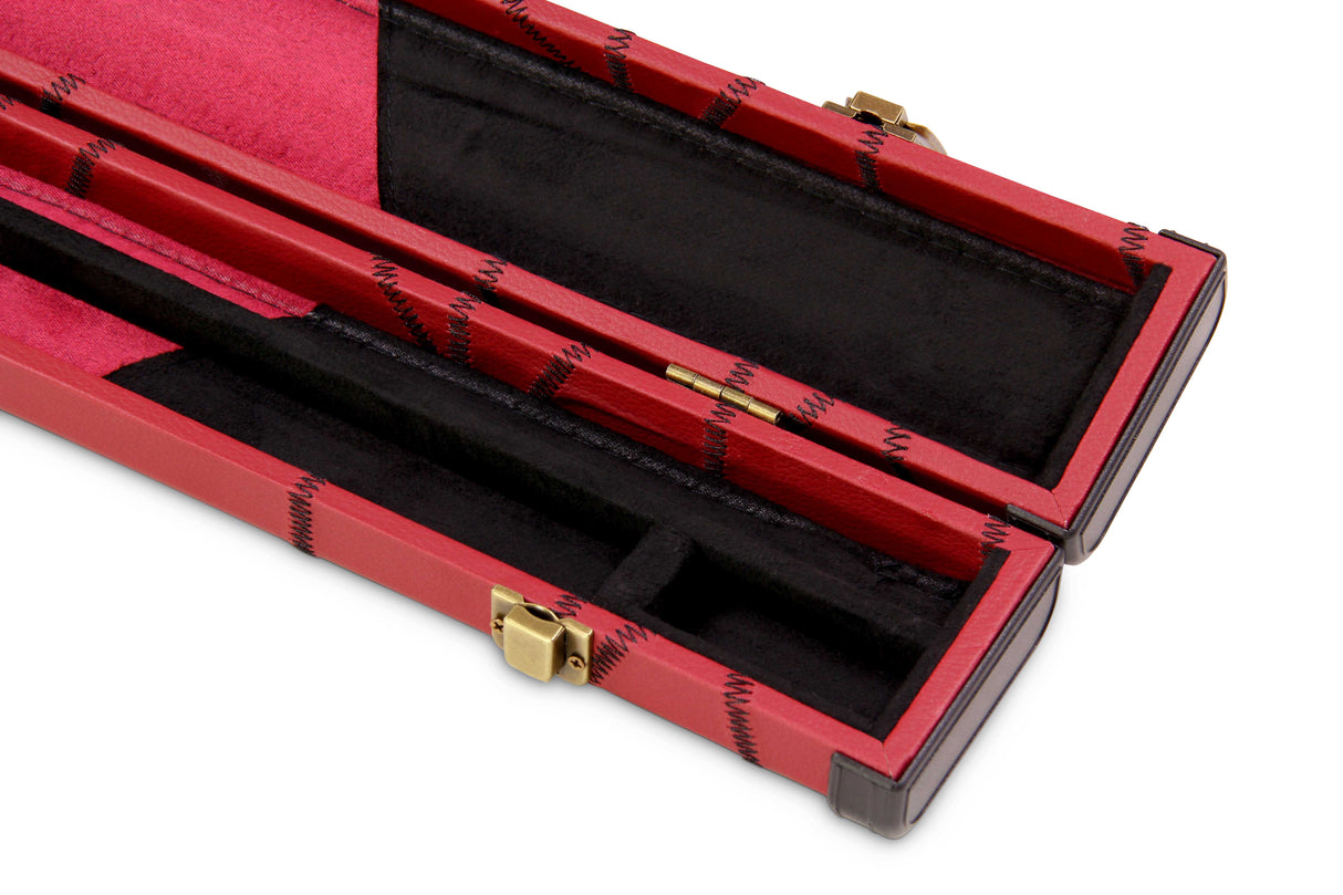 Deluxe 3/4 Snooker Pool Cue Case with Plastic Ends - CRAZY STITCH Design