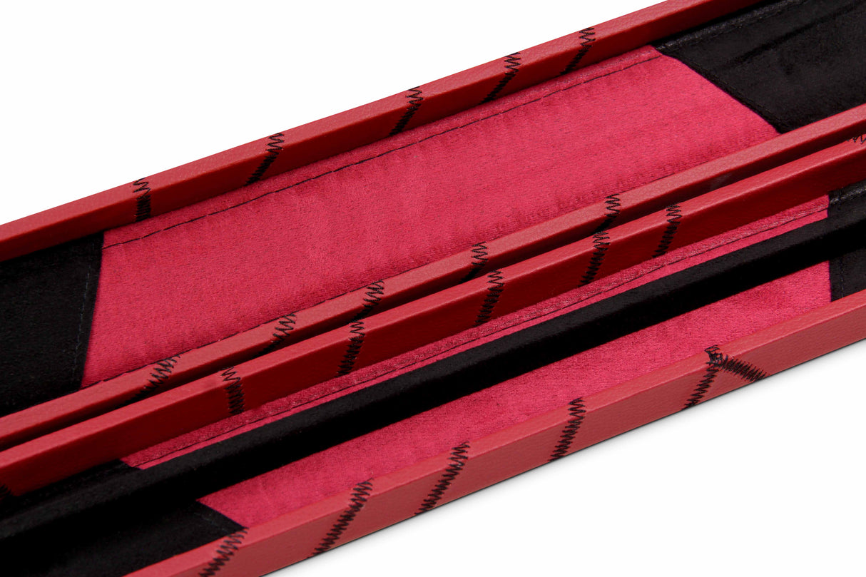 Deluxe 3/4 Snooker Pool Cue Case with Plastic Ends - CRAZY STITCH Design