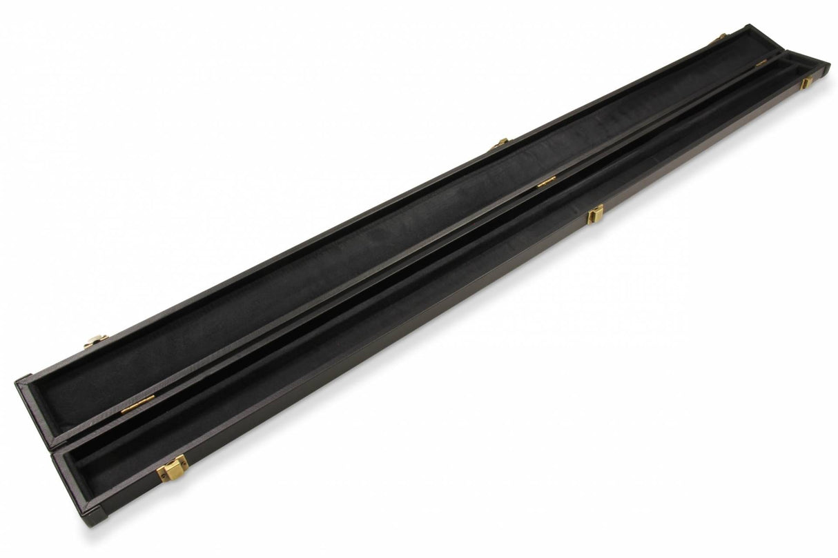 PLAIN BLACK Hard 3/4 Snooker Cue Case - Tough Plastic Ends