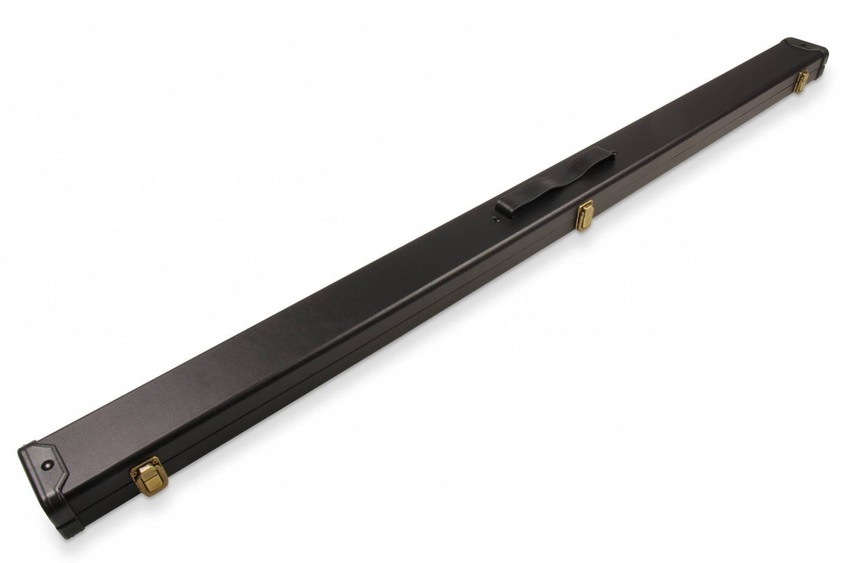 PLAIN BLACK Hard 3/4 Snooker Cue Case - Tough Plastic Ends