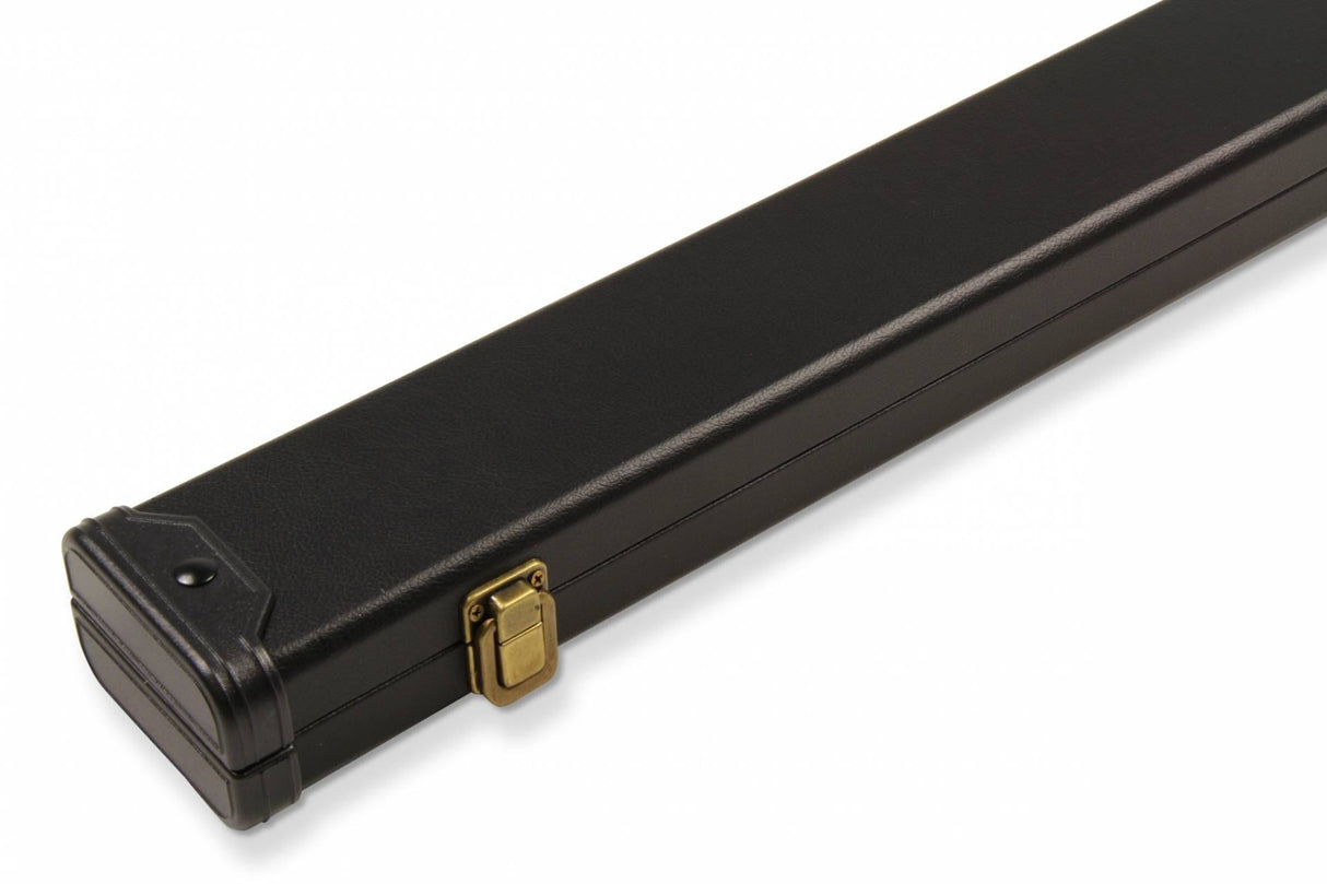 PLAIN BLACK Hard 3/4 Snooker Cue Case - Tough Plastic Ends