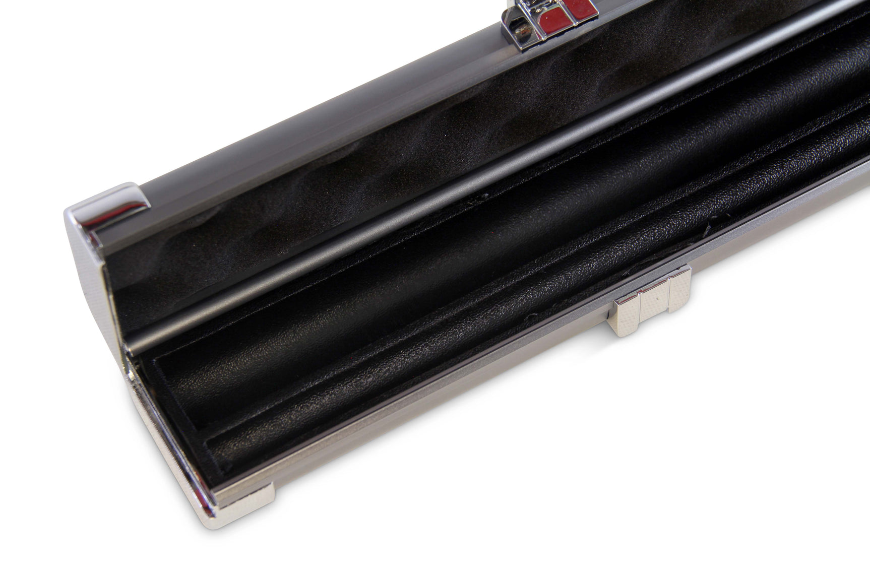 Baize Master PRESTIGE 1 Piece 2 Slot Metal Snooker Pool Cue Case - Holds 2 Cues