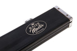Baize Master 3/4 Black 3 Slot LOCKABLE Metal Ends Snooker Pool Cue Case - Holds 2 Cues