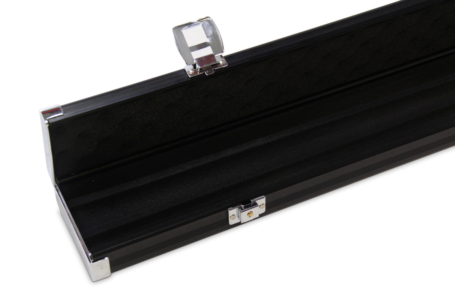 Baize Master 3/4 Black 3 Slot LOCKABLE Metal Ends Snooker Pool Cue Case - Holds 2 Cues