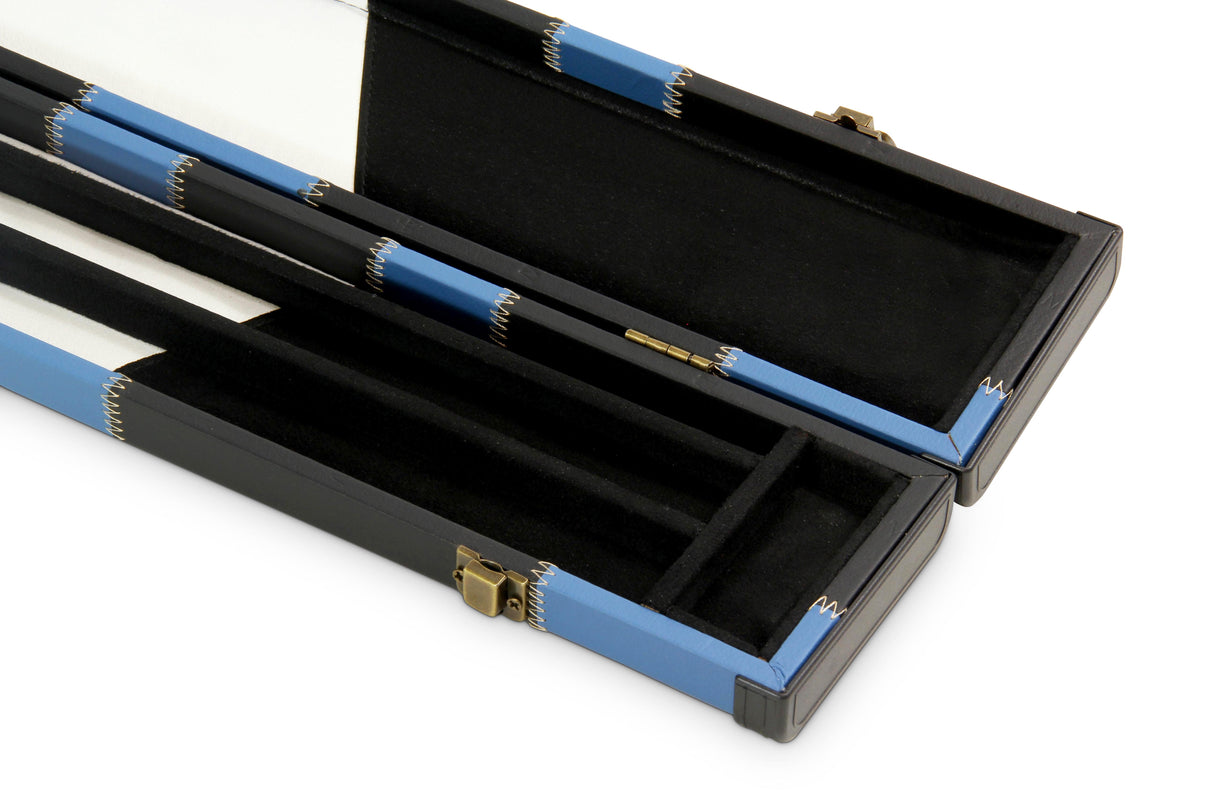 Baize Master 1 Piece Wide Patch Snooker Pool Cue Case with Plastic Ends - Holds 3 Cues