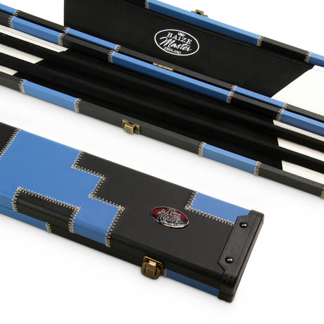 Baize Master 1 Piece Wide Patch Snooker Pool Cue Case with Plastic Ends - Holds 3 Cues