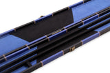 Deluxe 2 Piece 3 SLOT CHEQUERED Snooker Pool Cue Case with Plastic Ends