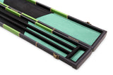 Deluxe 2 Piece 3 SLOT CHEQUERED Snooker Pool Cue Case with Plastic Ends