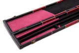 Deluxe 2 Piece 3 SLOT CHEQUERED Snooker Pool Cue Case with Plastic Ends