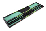 Deluxe 2 Piece 3 SLOT CHEQUERED Snooker Pool Cue Case with Plastic Ends