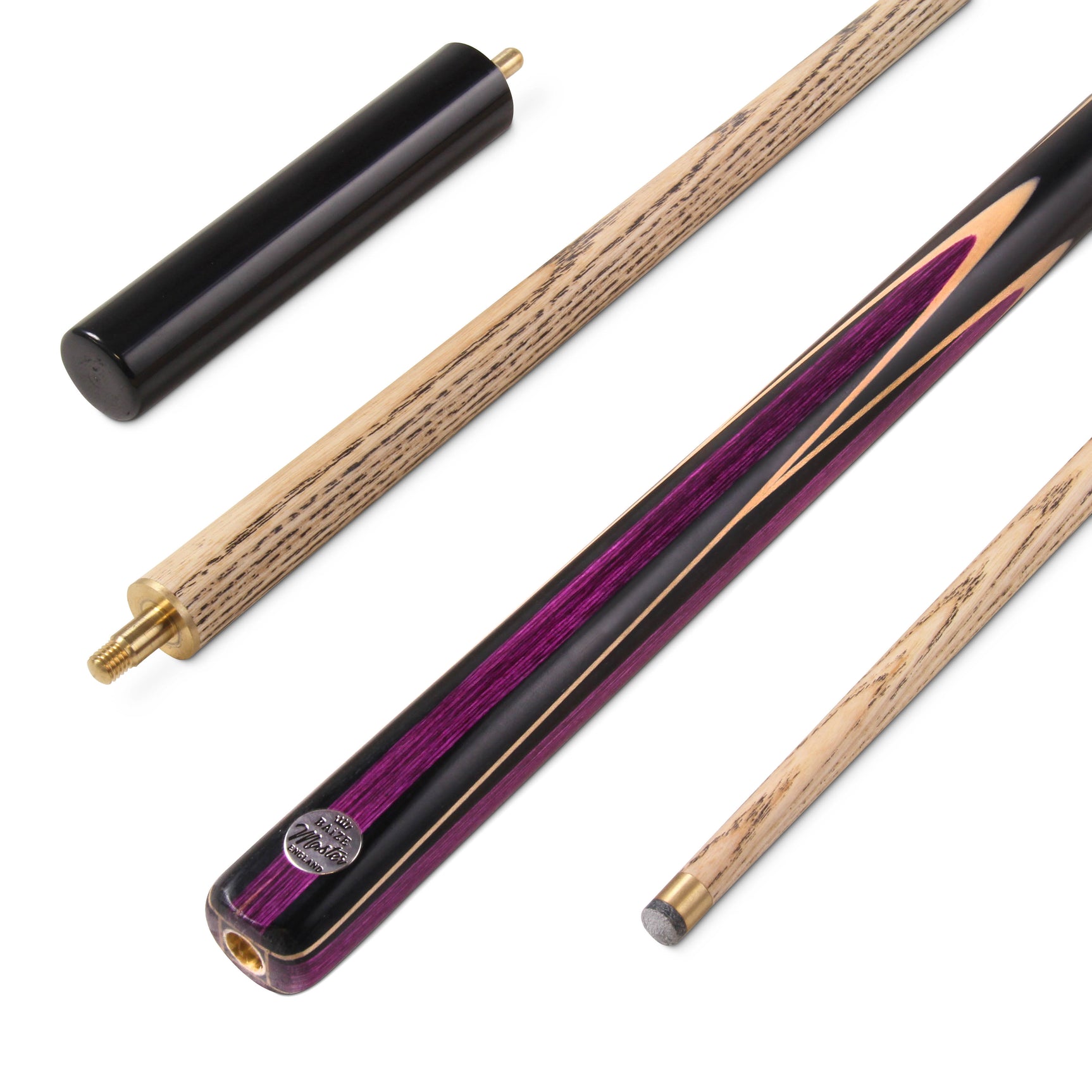 Baize Master 2 Piece PURPLE JESTER 58 Inch Centre Joint Ash Snooker Pool Cue with 9.75mm Tip