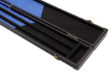 Deluxe 1 Piece WIDE CHEQUERED Snooker Pool Cue Case with Plastic Ends - Holds 3 Cues